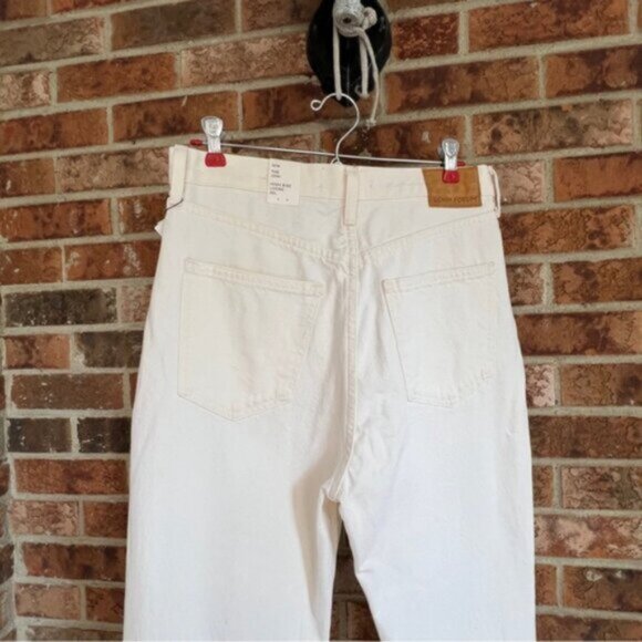 Aritzia   NEW Denim Forum The Joni High Rise Loose  High-waisted jeans Bone - Picture 4 of 13
